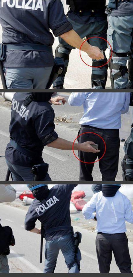 Polizia sassi