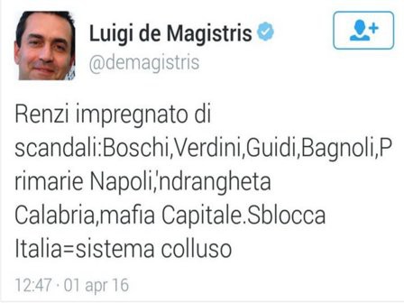 deMagistris.Renzi.SbloccaItalia